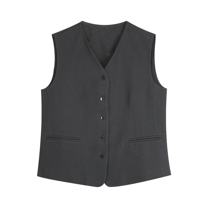 Dame elegant vest med stilfulde detaljer og praktiske lommer Stilla