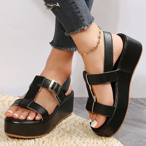 Dame Wedge-sandaler med justerbare remme og skridsikre såler Stilla