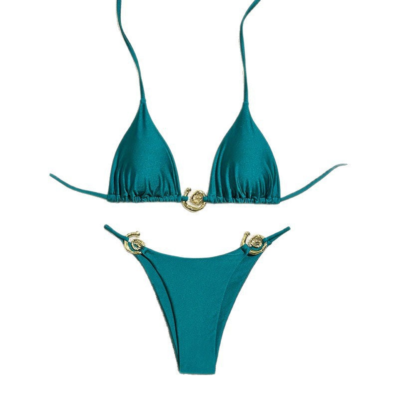 Dame Triangel-Bikini med luksuriøse kæde accenter Skovae