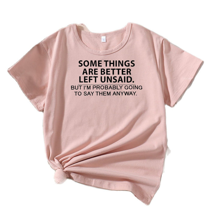 Dame Casual Udtalt Citater T-shirt Stilla