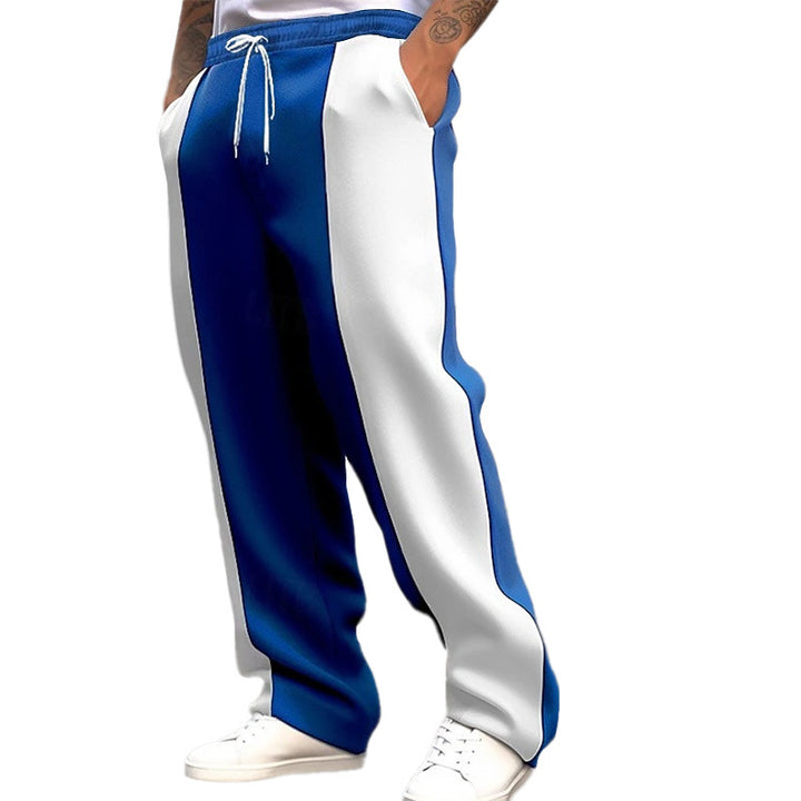 Herrer Sporty joggingbukser med attraktive kontraststriber og elastisk linning Stilla