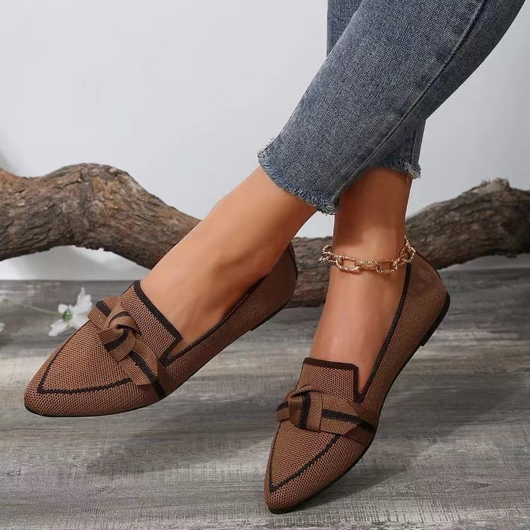 Dame Slip-On Mokasiner med elegant knude-detalje Stilla