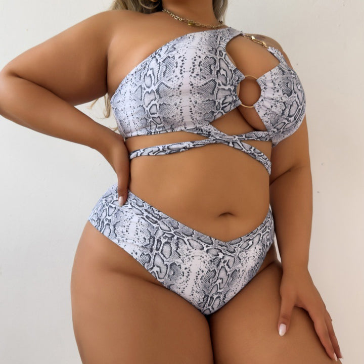 Dame Asymmetrisk Cut-Out Bikini-Sæt Skovae