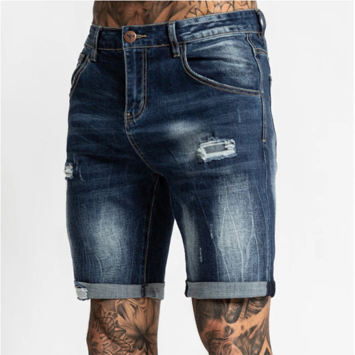 Herrer Ødelagt Denim Shorts i afslappet snit Stilla