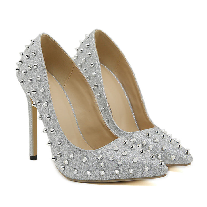 Dame Stiletto Pumps med glitrende strassapplikationer Stilla