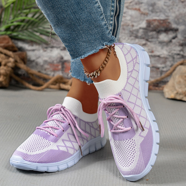 Dame Sporty Sneakers med åndbar netstruktur og skridsikker sålekonstruktion Stilla