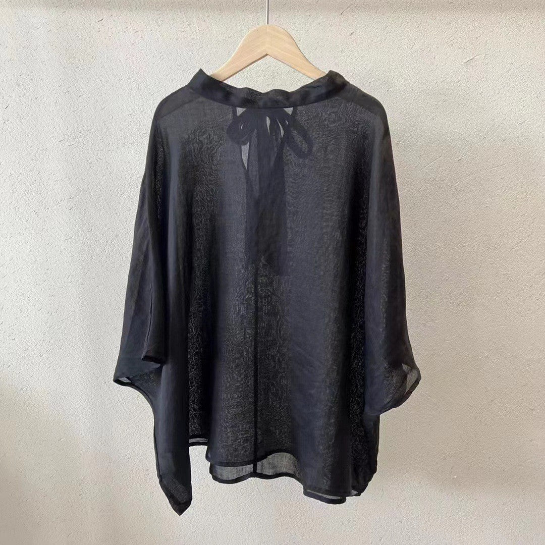 Femme Relaxed Fit High-Low Tunika Bluse Stilla