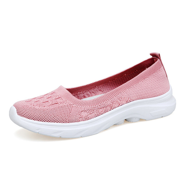 Dame nan Hybrid-Ballerina-Sneaker med sømløst strikket overmateriale, ergonomisk komfortfodbed og skridsikre såler Skovae