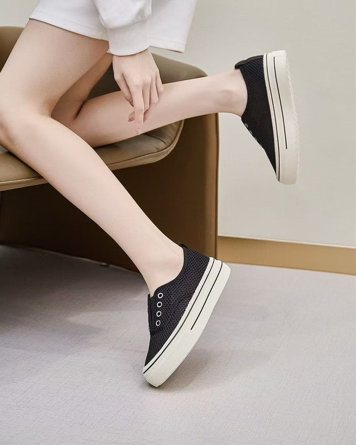 Dame Komfortable Net-sneakers med fashionabelt design Stilla