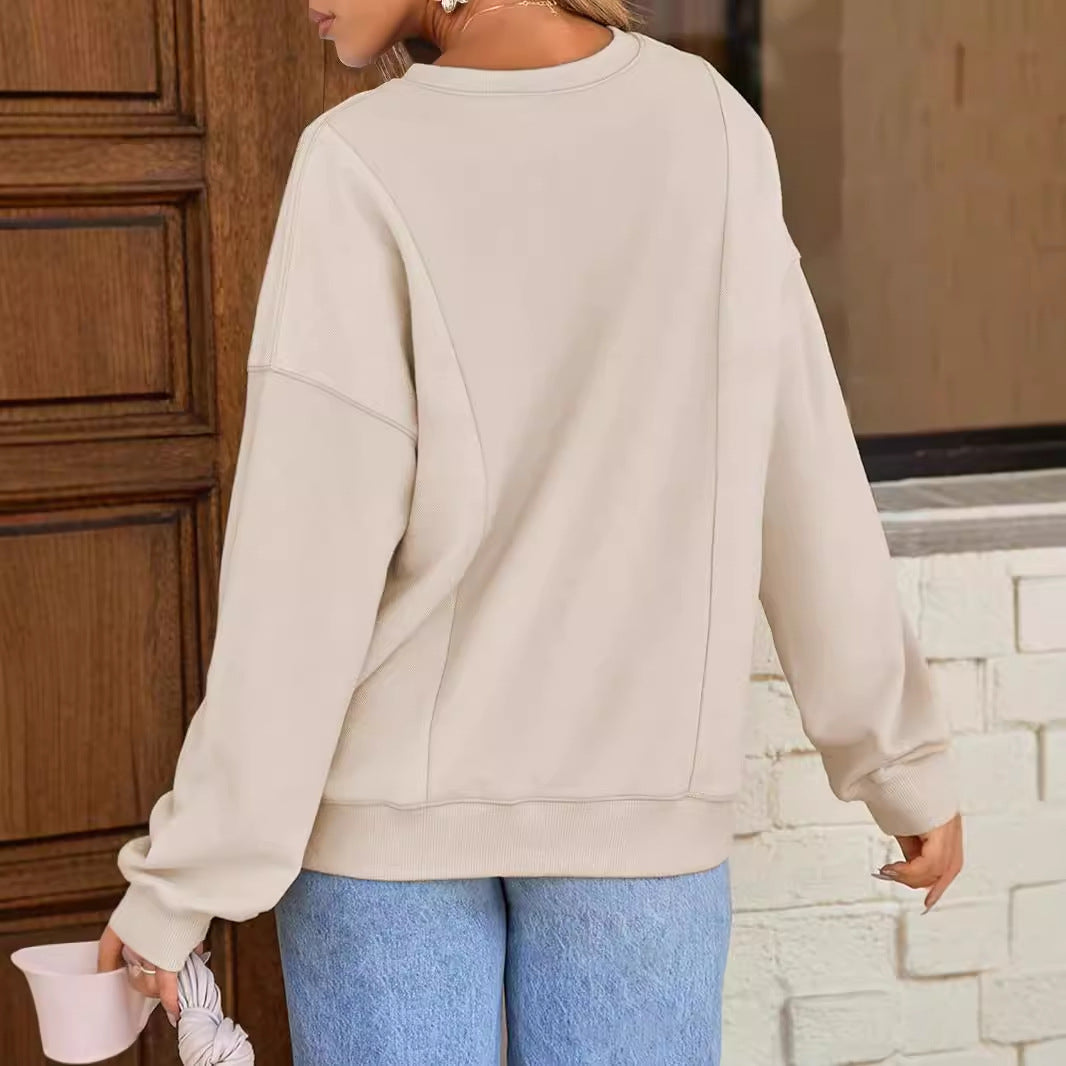 Dame afslappet oversized sweater med moderne snit og blødt foer Stilla