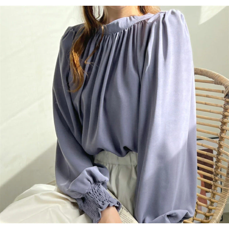 Elegant Bluse med Puffærmer til Damer Stilla