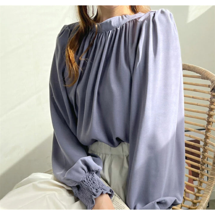 Elegant Bluse med Puffærmer til Damer Stilla
