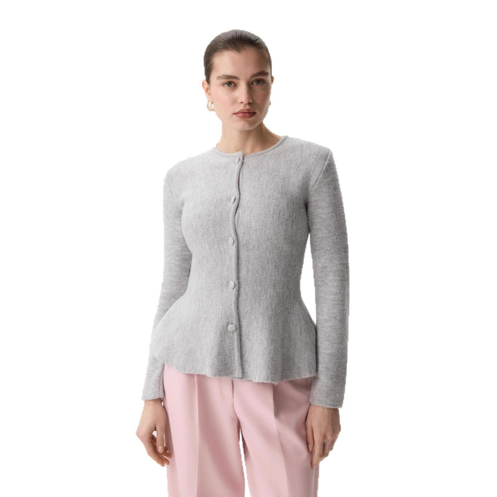 Damer elegant cardigan med struktureret design og tætsiddende snit Stilla