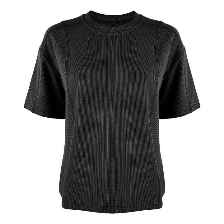 Dame afslappet oversized sports t-shirt i åndbart strukturstof Stilla