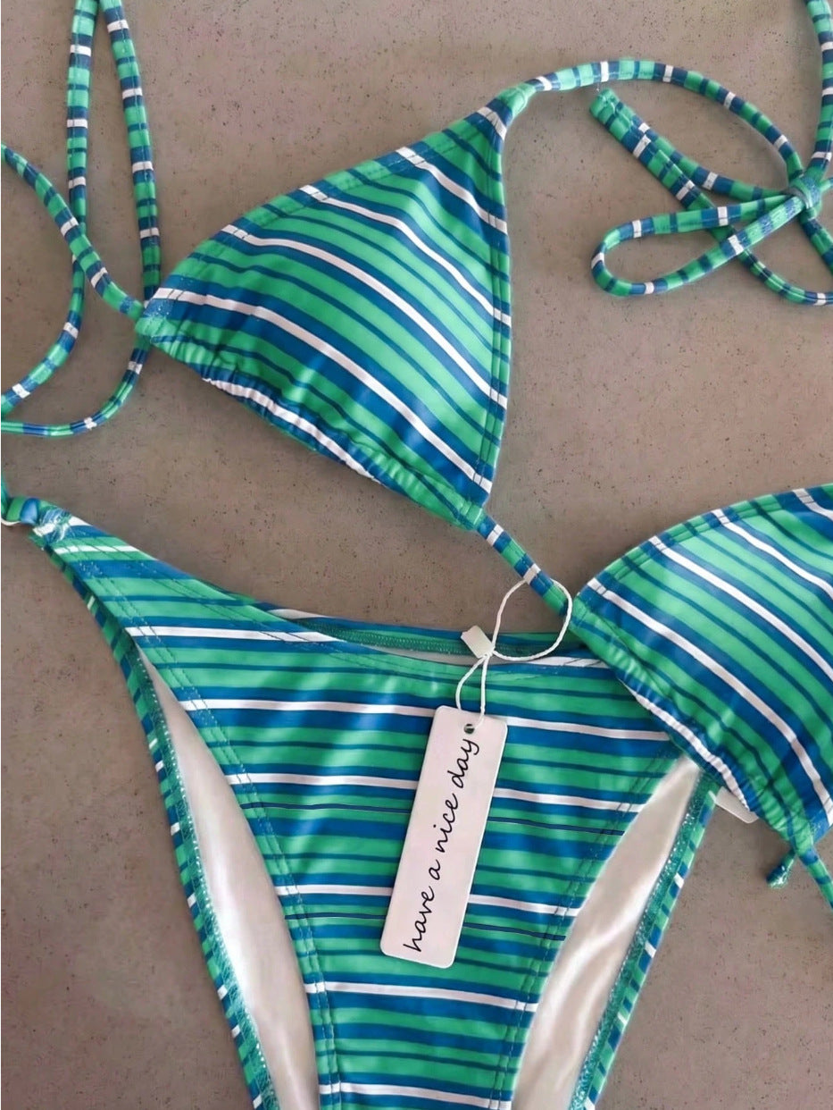 Dame Triangel-Bikini med klassisk prikmønster Skovae
