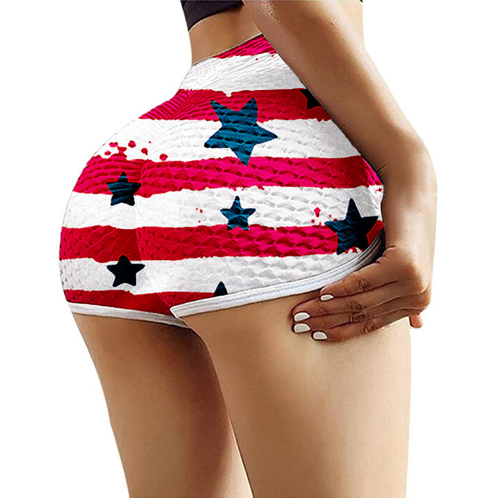 Dame Patriotiske Højtaljede Shorts Stilla