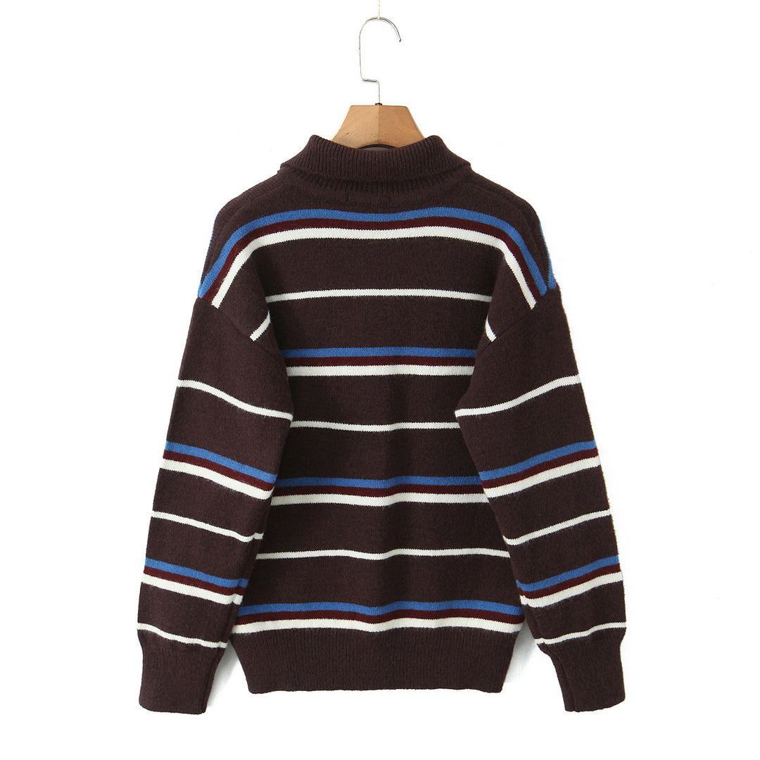 Dame stribet Poloshirt-striktrøje Stilla