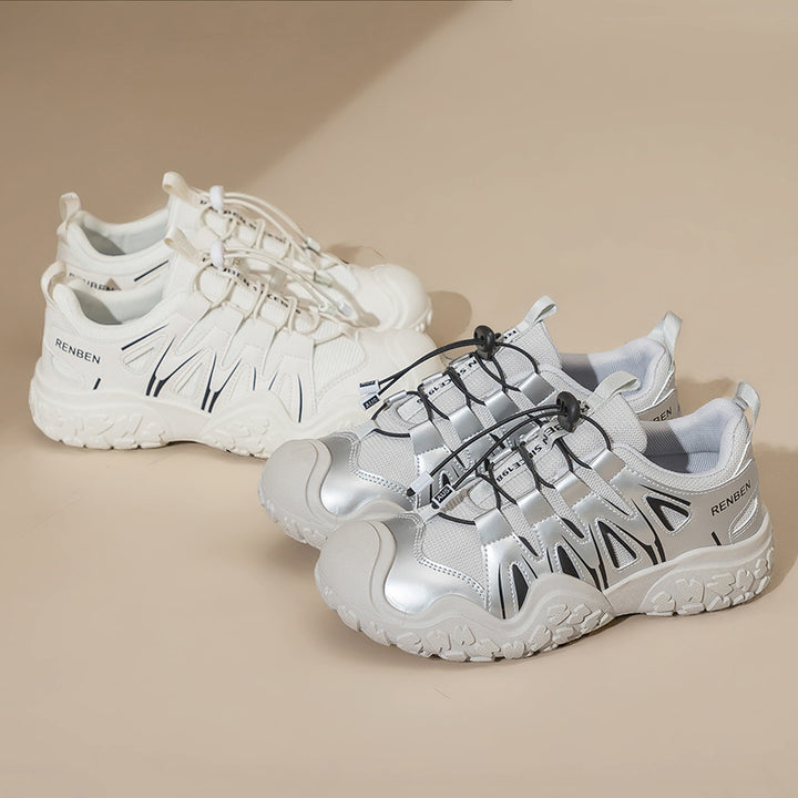 Dame Sporty Sneakers med elastisk snøresystem og dæmpende sålprofil Stilla