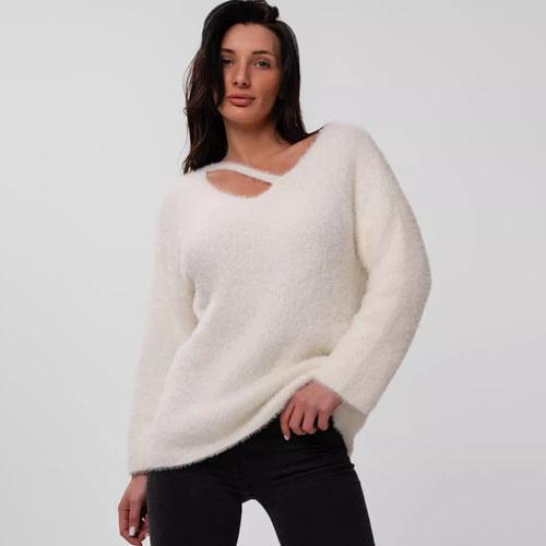 Femme Cozy V-Udskæring Pullover Stilla