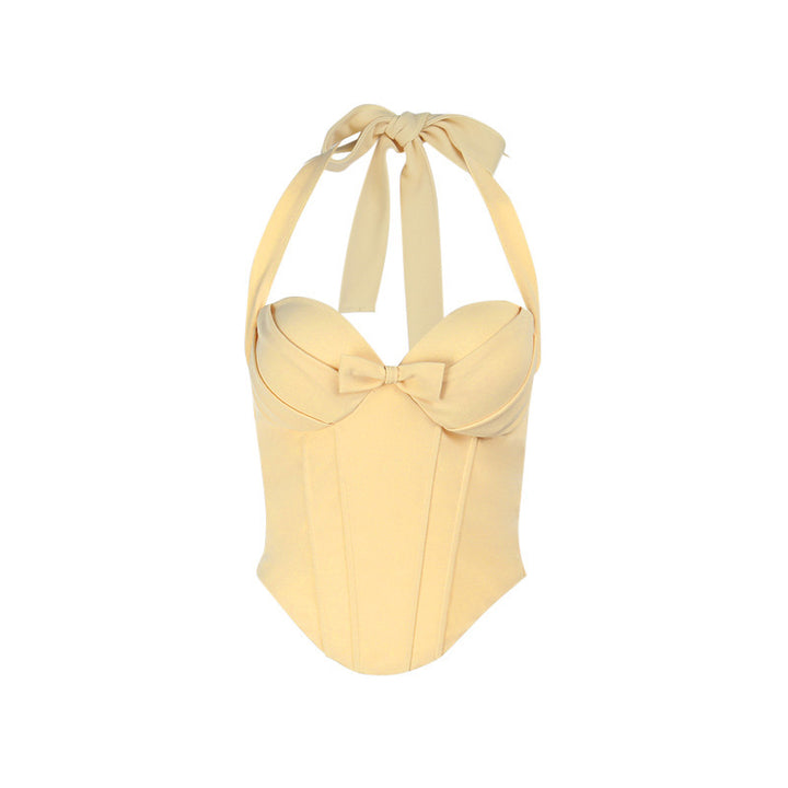 Dame Elegant Halter Corsage Top Stilla
