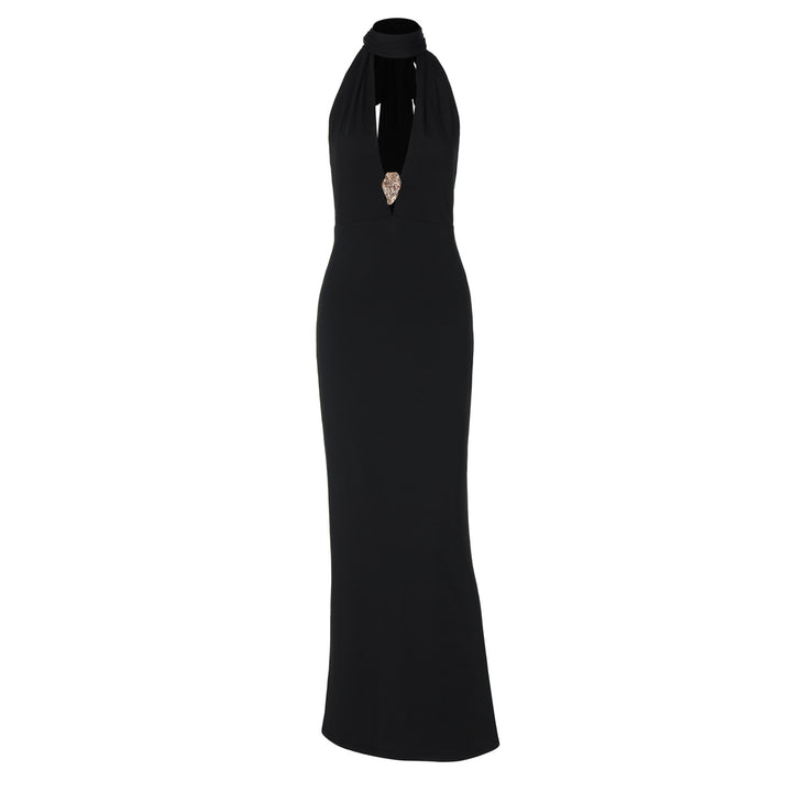 Damer Elegant Halter-Maxikjole med forførende udskæring Skovae