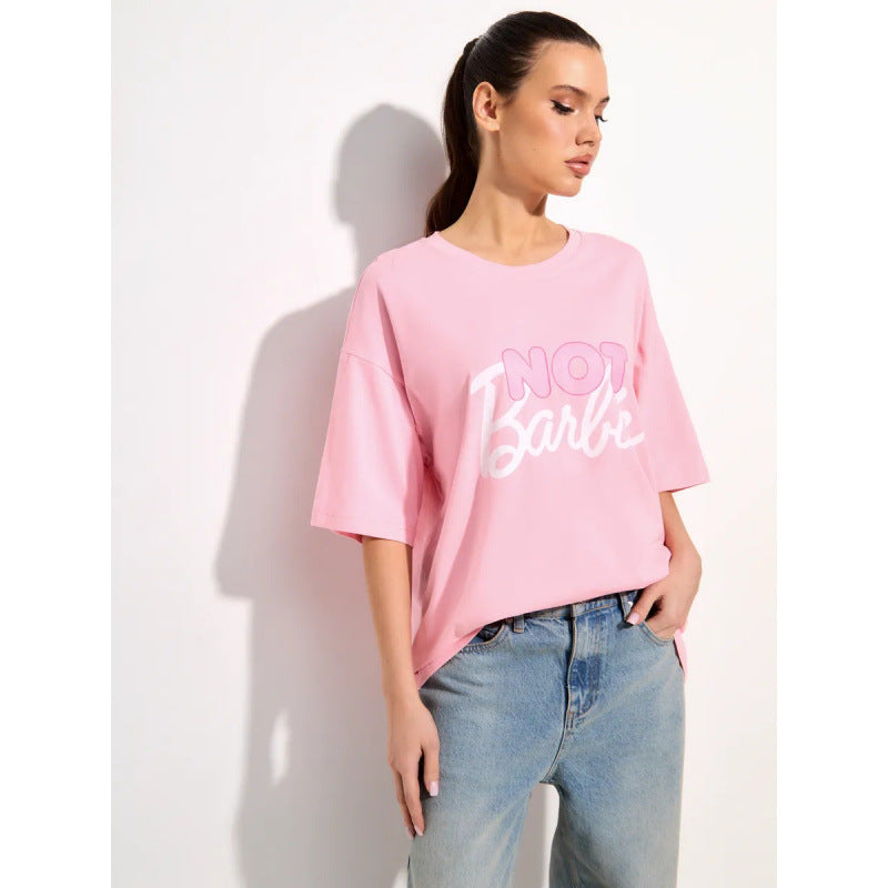 Dame Oversized T-Shirt med kreativt statementtryk Stilla 1747669361