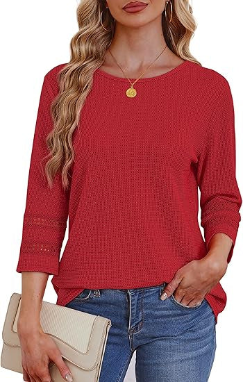 Damer casual langærmet top med lace detaljer Stilla