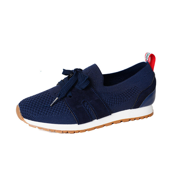 Dame Sporty Sneakers med åndbart strikoverdel og elastiske accenter Stilla