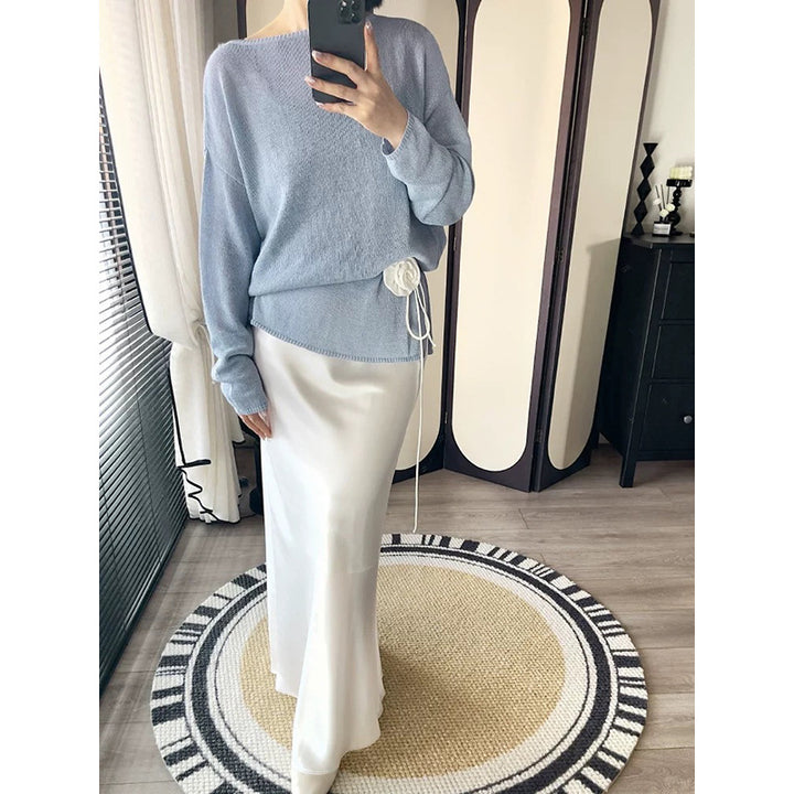 Dame casual sweater med asymmetrisk snit Stilla