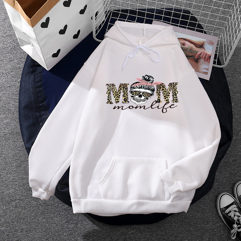 Kvindernes hoodie med kreativt kraniedesign Stilla