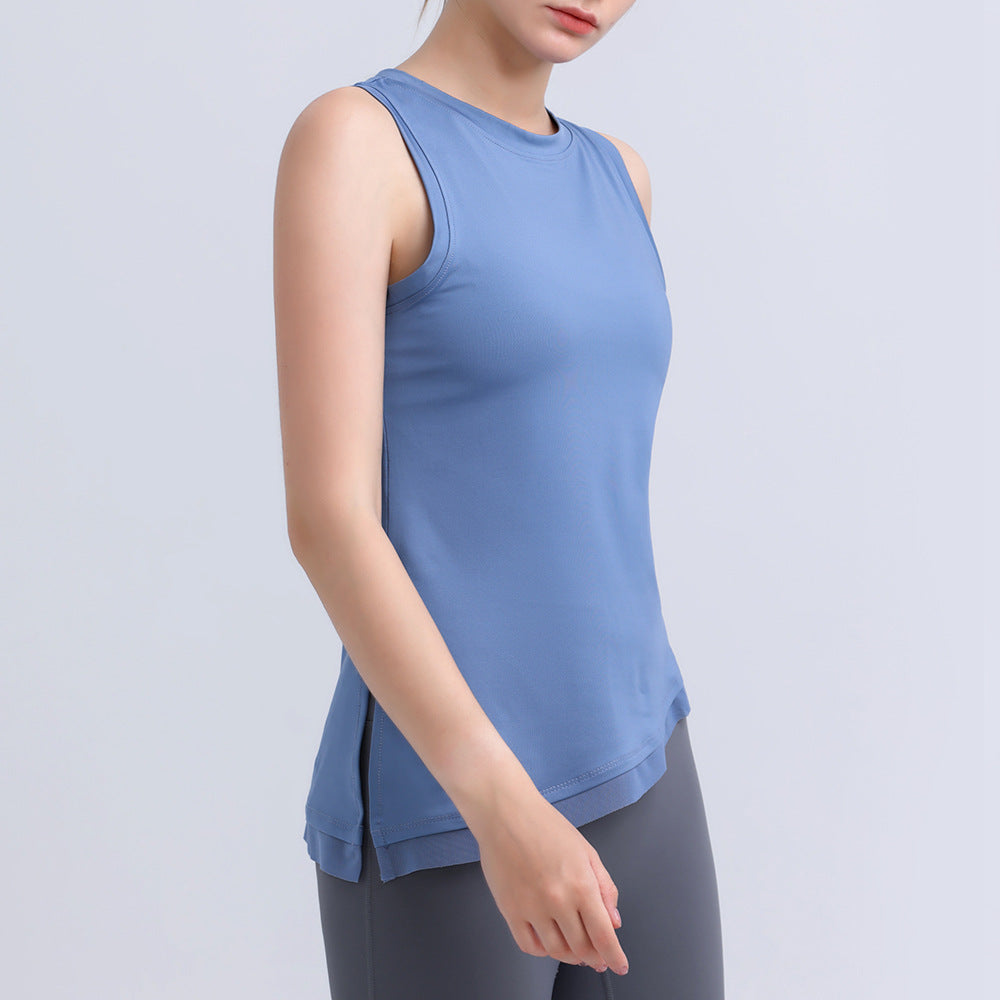 Dame Sporty ærmeløs top med asymmetrisk snit og åndbare materialer Stilla