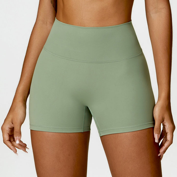 Stilla | Talje Børstet Yoga Shorts Mave Kontraherende Fersken Hip Raise Slim Fit Løbe Fitness Bukser