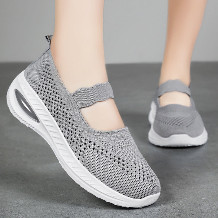 Dame Lettere og åndbare komfort-sneakers med elastisk rem Stilla