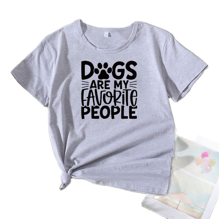 Dame Fritid Hund elsker Grafisk T-Shirt Stilla