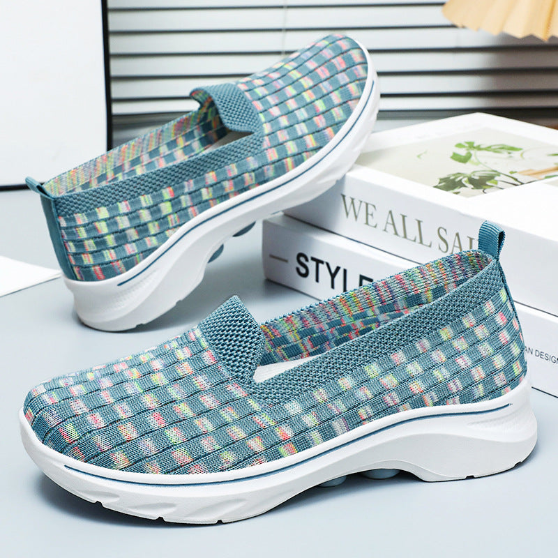 Dame Bekvemme Slip-On Sko med elastisk Overdel og fleksibel Sål Stilla