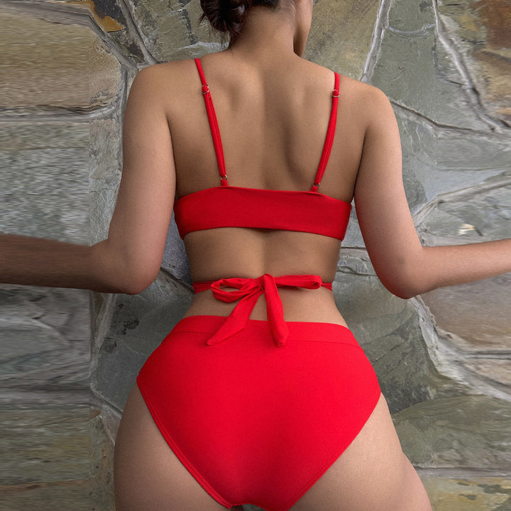 Dame Triangel-Bikini med fashionable accenter Skovae