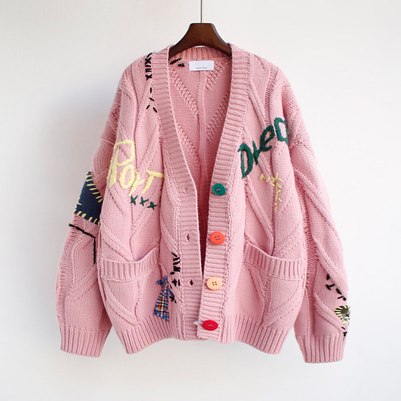 Femme Artistic Overdimensioneret Strikcardigan Stilla