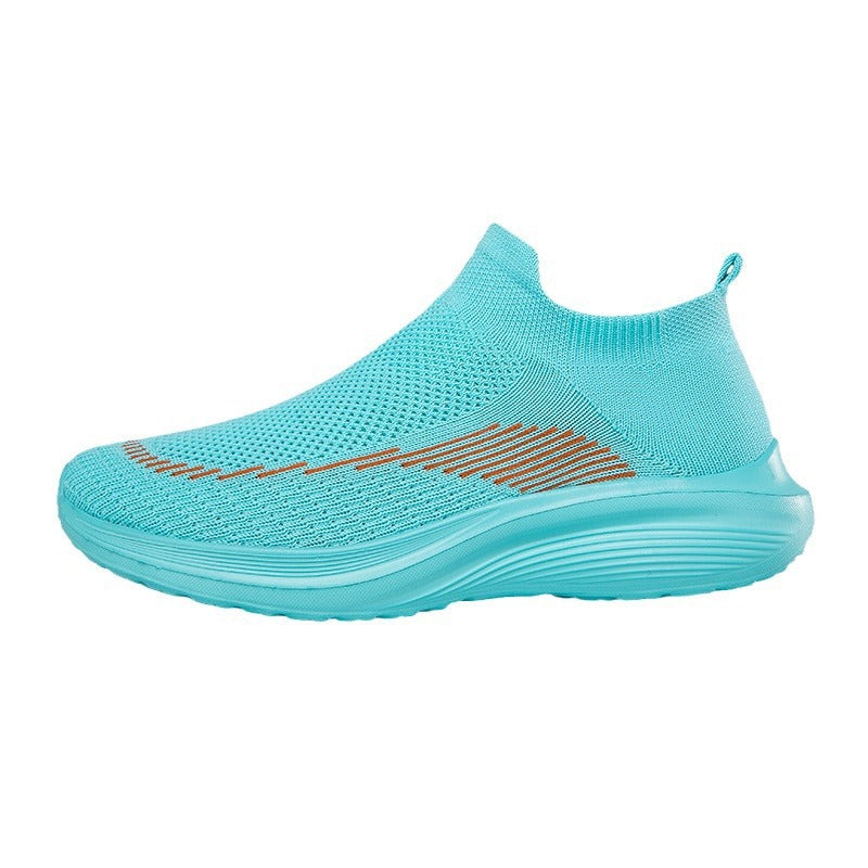 Unisex nan elastisk slip-on fritidssko med sokkelignende indgang, kontureret bølgedæmpersål og skridsikker profileret sål Skovae