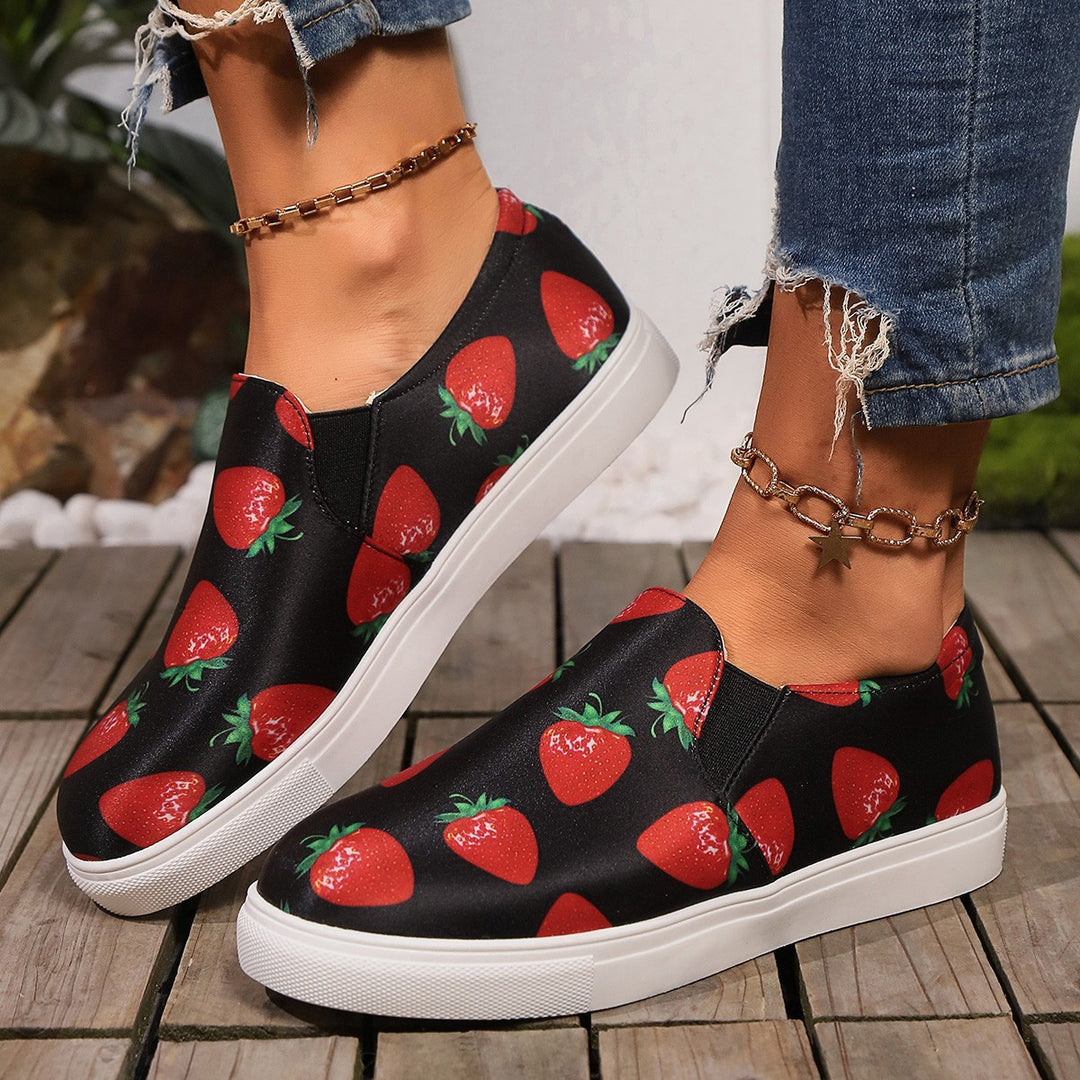 Dame Fritids-sneakers med sporty motiv Stilla