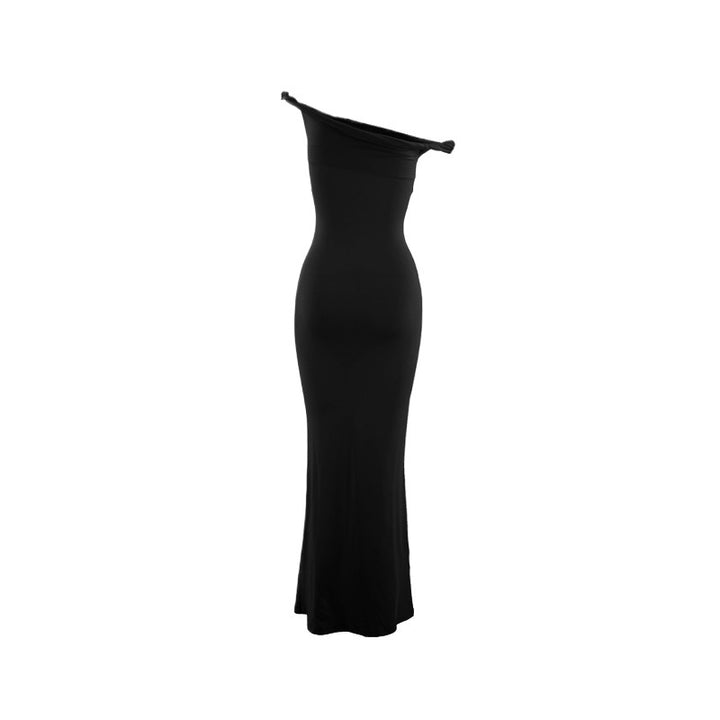 Dame Elegante En-Skulder-Maxi-Kjole Stilla