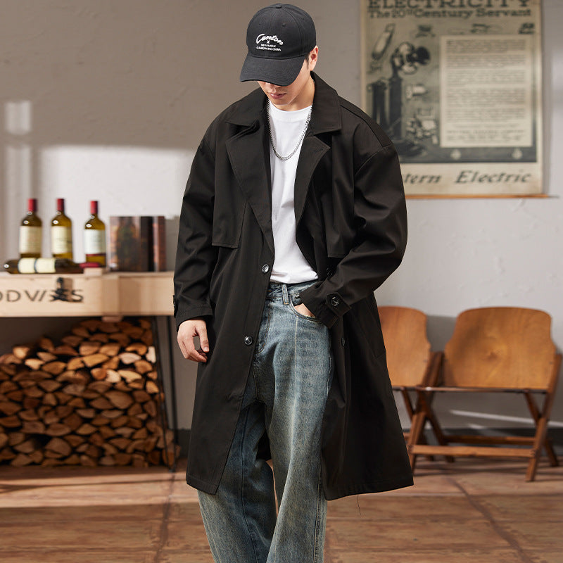 Herrer Longline Trenchcoat med justerbar pasform Stilla