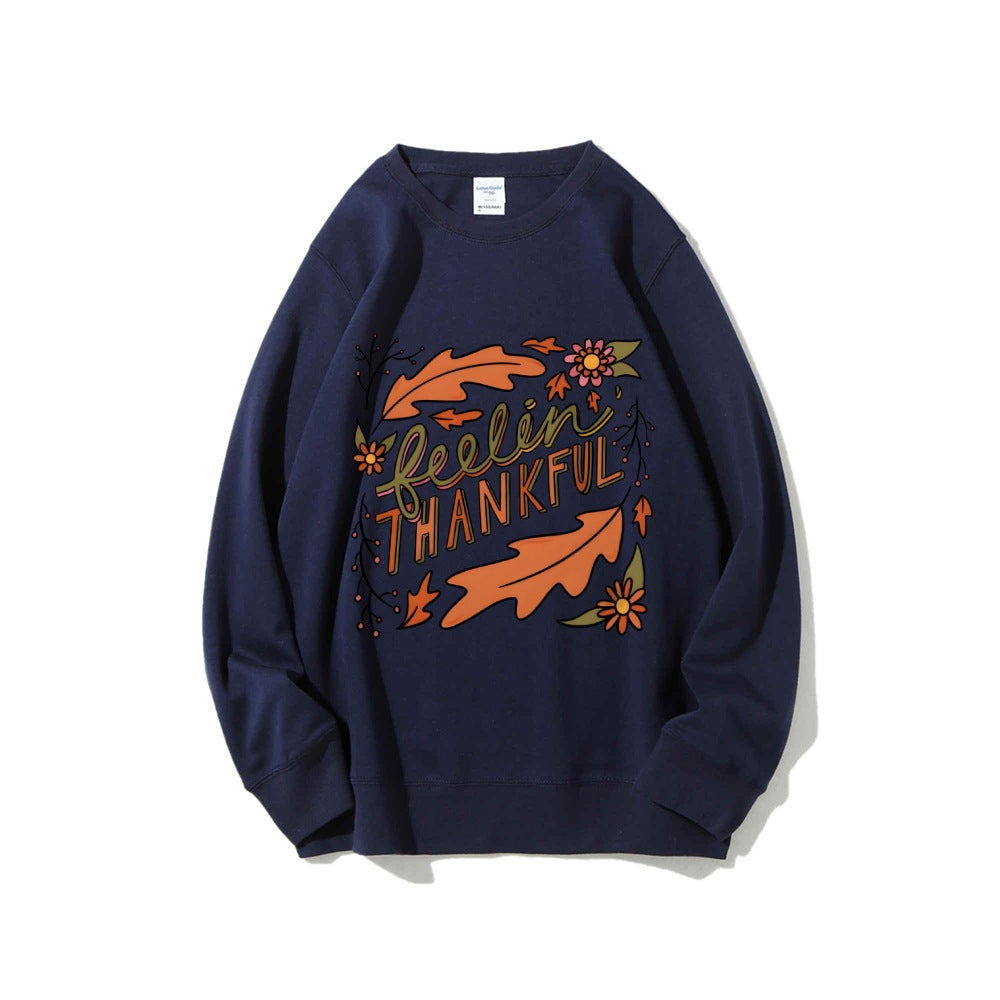 Kvinders sweatshirt med farverigt efterårsdesign og inspirerende tekst Stilla