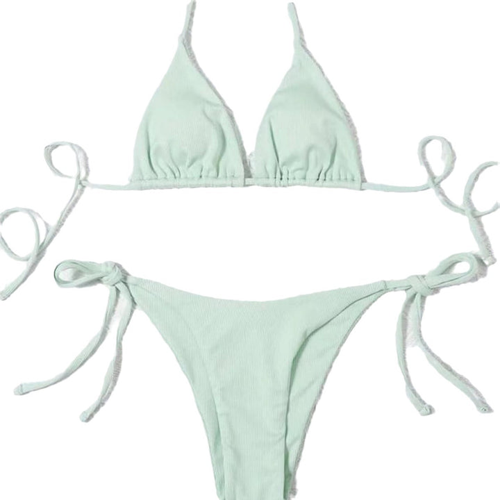 Dame triangel-bikini med justerbare snore Skovae