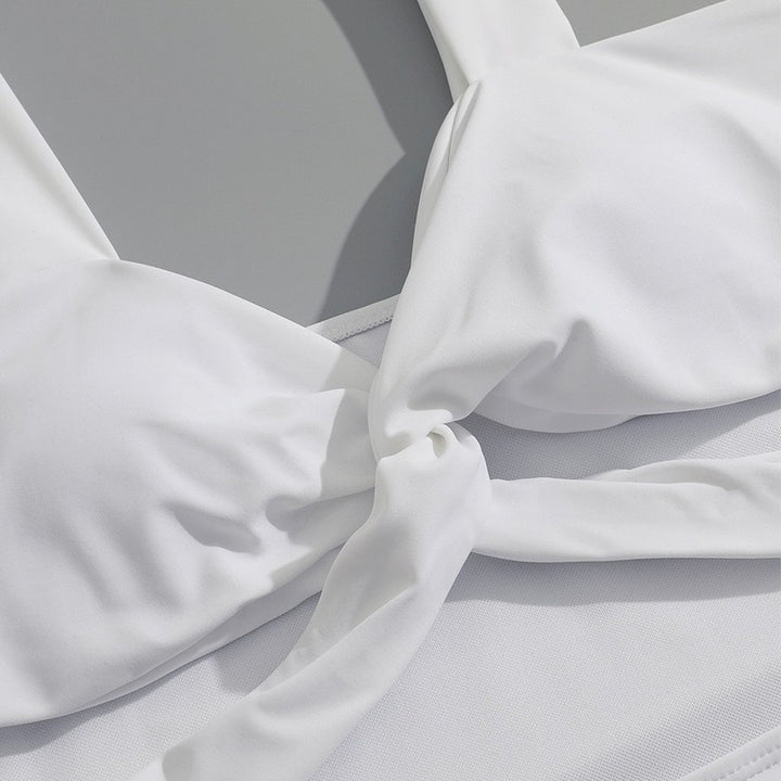 Dame one-piece badedragt med elegante volants detaljer Skovae