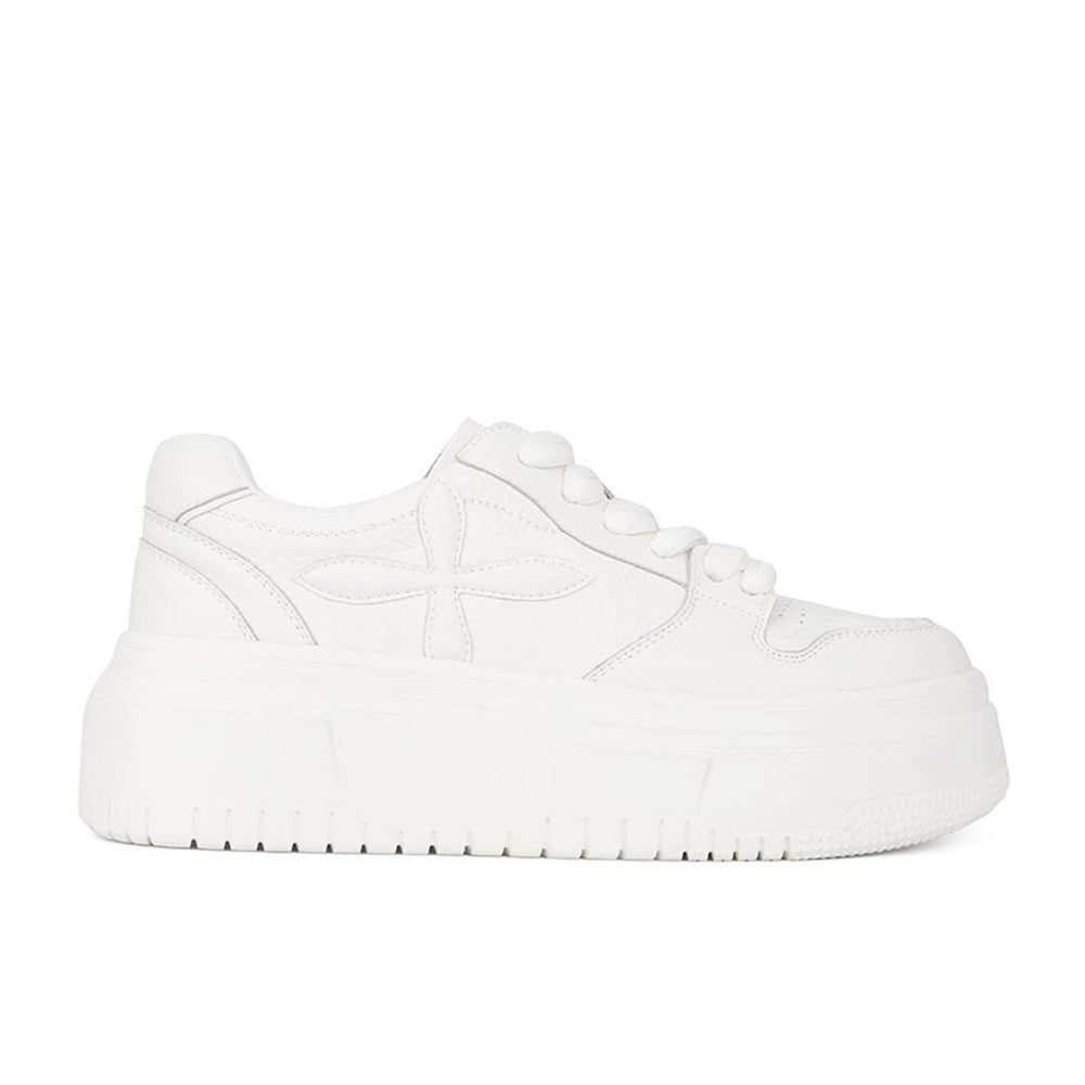 Dame Premium Plateau Sneakers med tykt sålprofil og innovativ dæmpningsteknologi Stilla