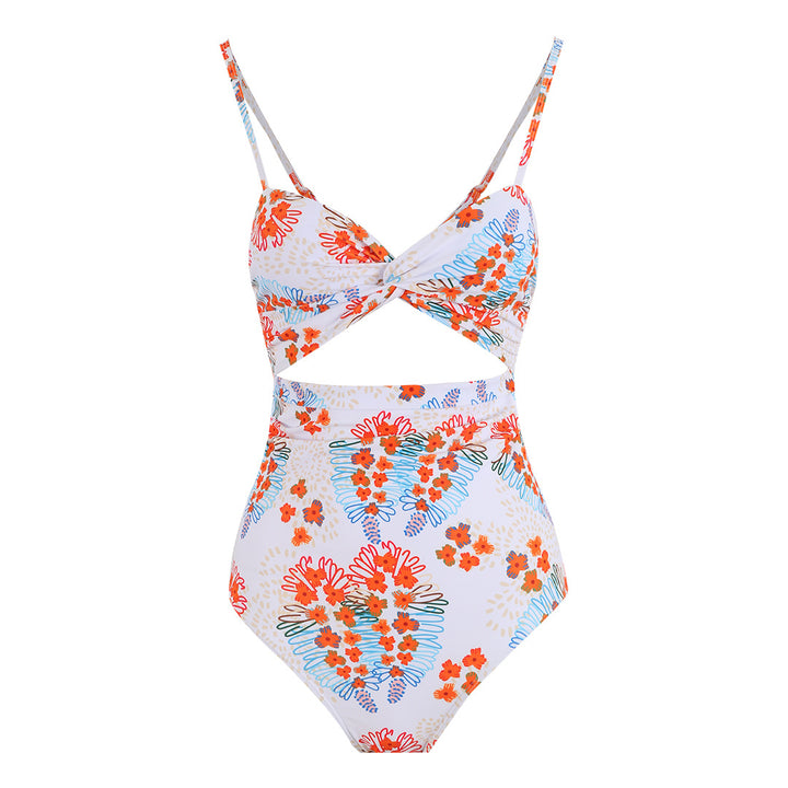 Dame Bikinisæt med blomster cut-out design og højtaljet trusser Stilla