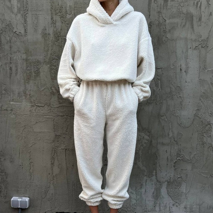 Dame Fleece-Hoodie og Joggingbukser Sæt Stilla