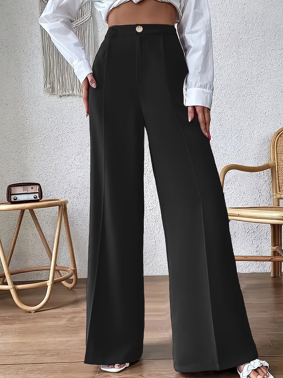 Dame Elegant og bred bukser med høj talje Stilla