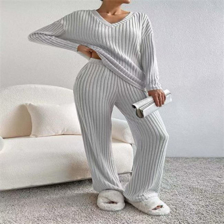 Dame hyggeligt strikket loungewear sæt Stilla