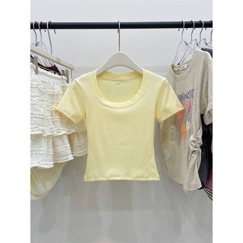 Femme Kortærmet Rundhalset Bomulds T-shirt Stilla
